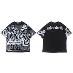 Hip Hop T Shirt Oversize Streetwear Men Graffiti Tshirt Short Sleeve Cotton Summer Harajuku T-Shirt Loose HipHop Green New-7