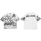 Hip Hop T Shirt Oversize Streetwear Men Graffiti Tshirt Short Sleeve Cotton Summer Harajuku T-Shirt Loose HipHop Green New-6