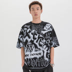 Hip Hop T Shirt Oversize Streetwear Men Graffiti Tshirt Short Sleeve Cotton Summer Harajuku T-Shirt Loose HipHop Green New-4