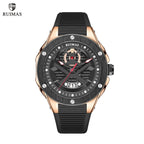 RUIMAS Brand Fashion Sport Watches for Men Quartz Silicone Band Wrist Watch Date Waterproof Wristwatches Clock Relogio Masculino-0