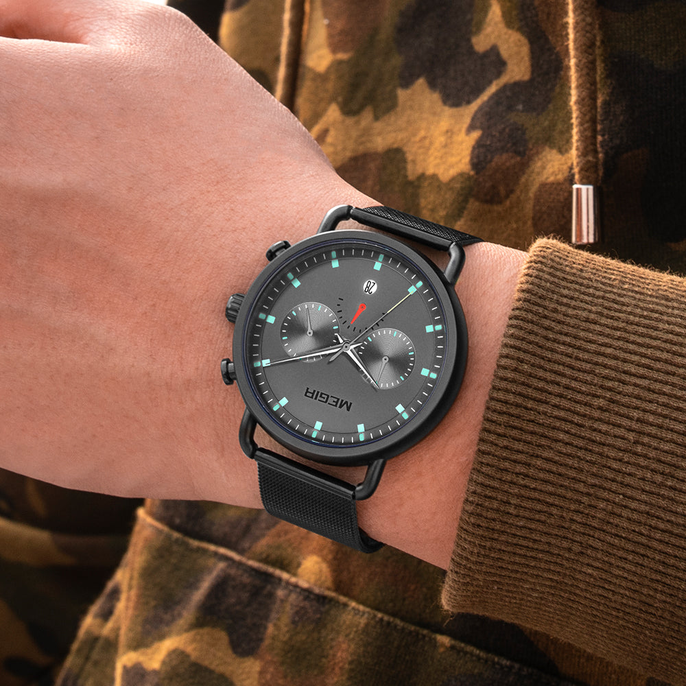 MEGIR Men Watch Top Brand Fashion Casual Quartz Watches Waterproof Date Man Sports Military Wristwatch Clock Relogio Masculino-1