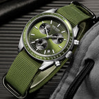 MEGIR Fashion Brand Men Wristwatches Military Sport Watches Canvas Strap Waterproof Chronograph Clock Gift for Men Montre Homme 2247-8