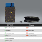 TOYFID Best Pop Up RFID Mens Wallet forged Carbon Fiber Minimalist Amazon to Protect Credit Cards-2