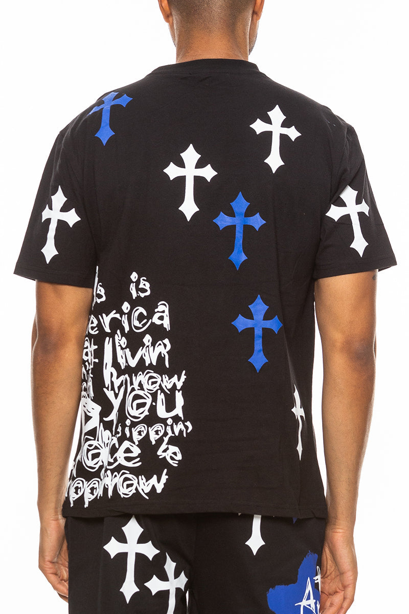 Bejewelled Chrome Skull TShirt-3