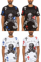 Bejewelled Chrome Skull TShirt-1
