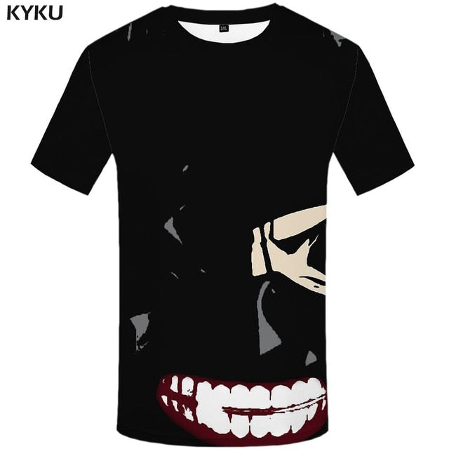 Tokyo Ghoul T-shirt Men Ken Kaneki T-shirts 3d Graffiti Tshirt Printed Japan Tshirts Casual Blood Anime Clothes-8