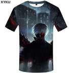 Tokyo Ghoul T-shirt Men Ken Kaneki T-shirts 3d Graffiti Tshirt Printed Japan Tshirts Casual Blood Anime Clothes-13