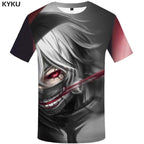 Tokyo Ghoul T-shirt Men Ken Kaneki T-shirts 3d Graffiti Tshirt Printed Japan Tshirts Casual Blood Anime Clothes-14