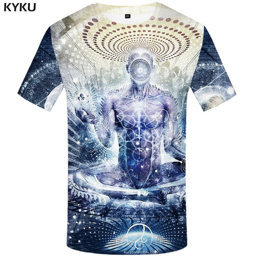 3d Tshirt Buddha T shirt Men Meditation Tshirt Printed Galaxy Space Anime Clothes Psychedelic Tshirts Casual Art T-shirts 3d-0