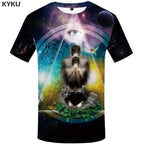 3d Tshirt Buddha T shirt Men Meditation Tshirt Printed Galaxy Space Anime Clothes Psychedelic Tshirts Casual Art T-shirts 3d-4