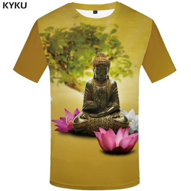3d Tshirt Buddha T shirt Men Meditation Tshirt Printed Galaxy Space Anime Clothes Psychedelic Tshirts Casual Art T-shirts 3d-2