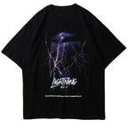 Lightning Print T Shirt Men Summer Casual Tshirt Tees Hip Hop Harajuku Loose Streetwear Short Sleeve Shirts-0