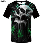 Skull T shirt Men Metal Tshirt Printed Rose Anime Clothes War Shirt Print Harajuku T-shirts 3d Mens Clothing-12